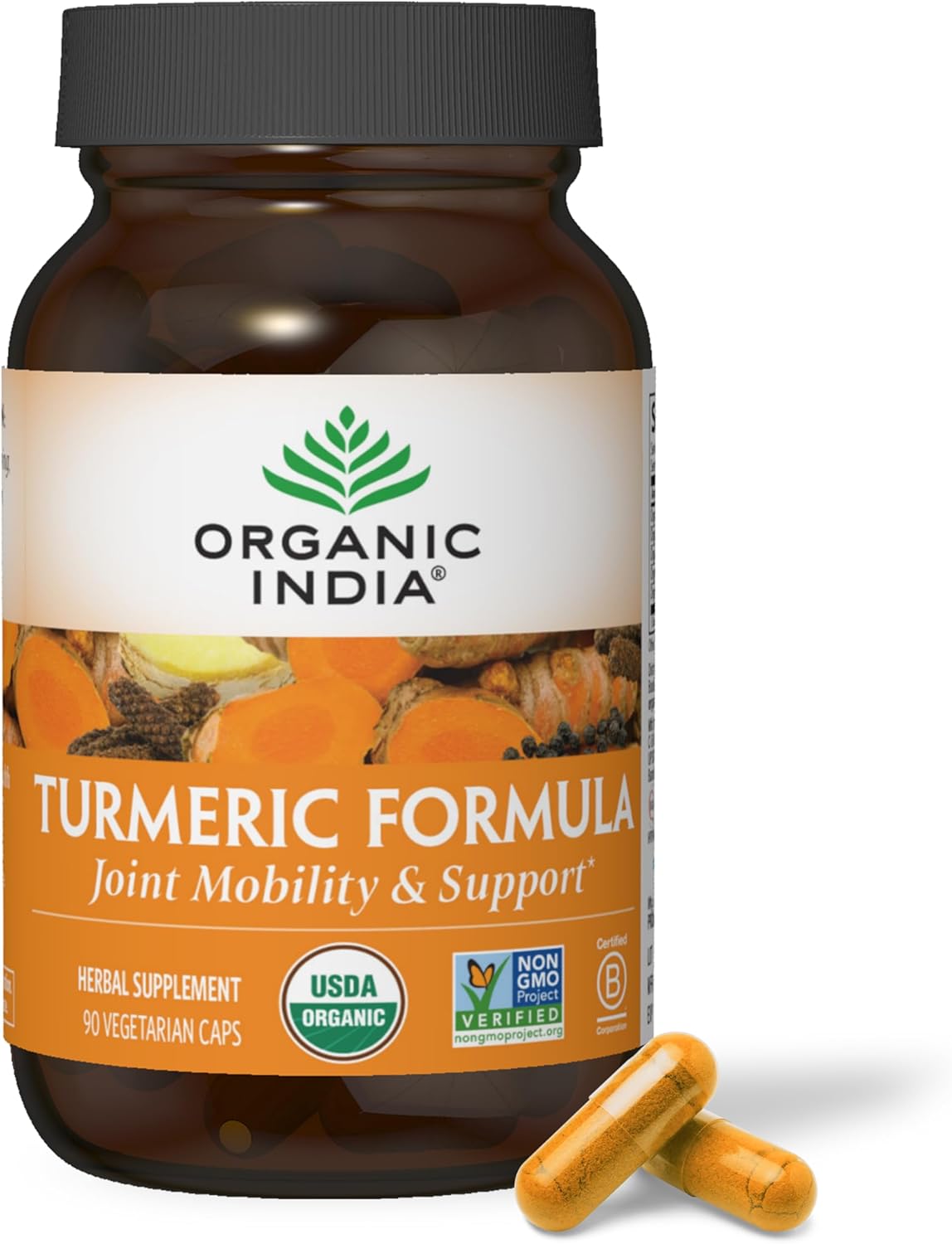 Organic India Turmeric Formula Supplement, 90 Vegetarian Capsules