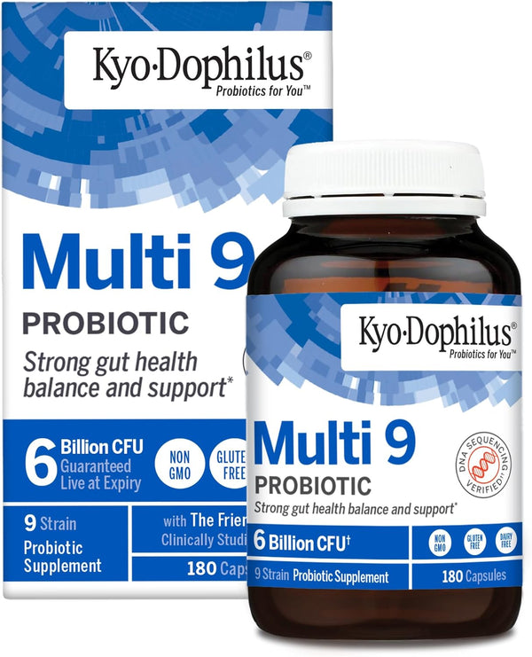 Kyolic Kyo-Dophilus 9 Probiotic Supplement, 9 Billion CFU, Digestive & Immune Support, 90 Capsules
