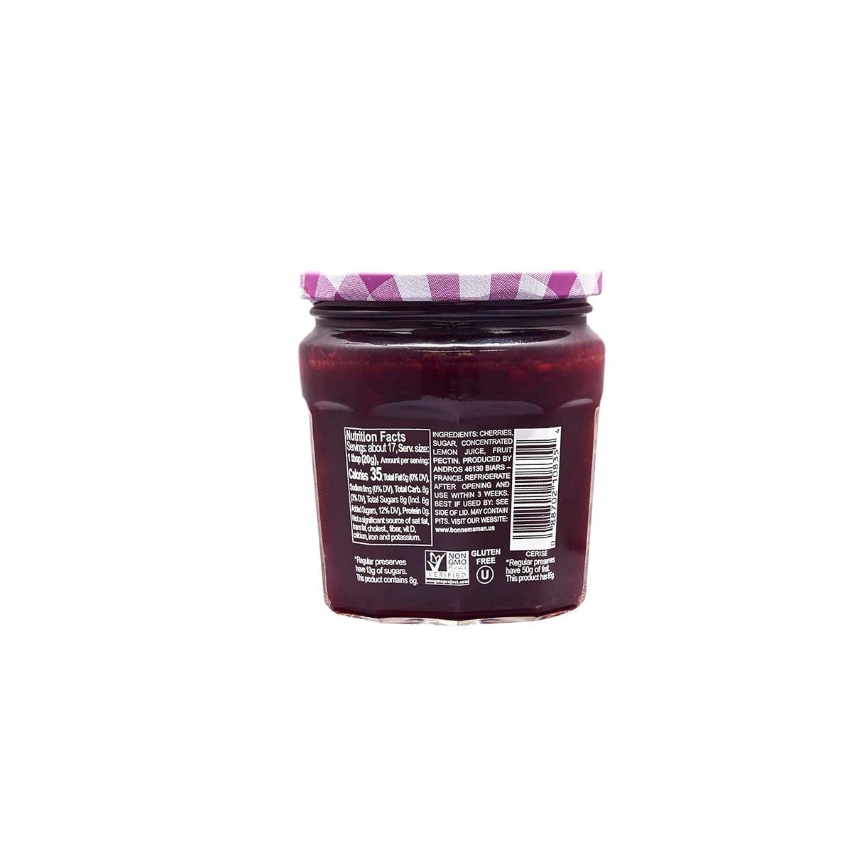 Bonne Maman Cherry Fruit Spread - 11.8 Oz (Pack of 6)