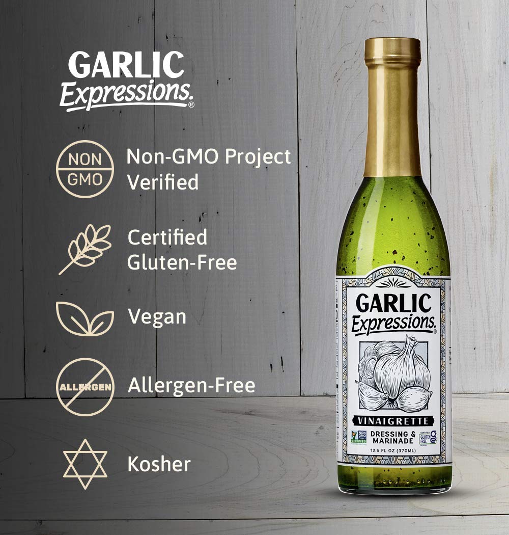 Garlic Expressions Salad Dressing - Vinaigrete - Case of 12 - 12.5 oz Case of 12