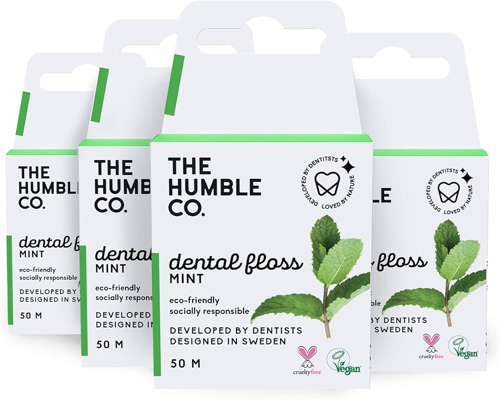 The Humble Co. - Kids Mint Floss Picks, 50 ct (Pack of 4) - Gentle Gum Cleaning