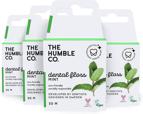 The Humble Co. - Kids Mint Floss Picks, 50 ct (Pack of 4) - Gentle Gum Cleaning
