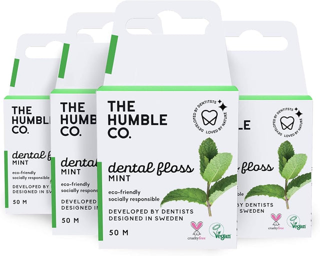 The Humble Co. - Kids Mint Floss Picks, 50 ct (Pack of 4) - Gentle Gum Cleaning