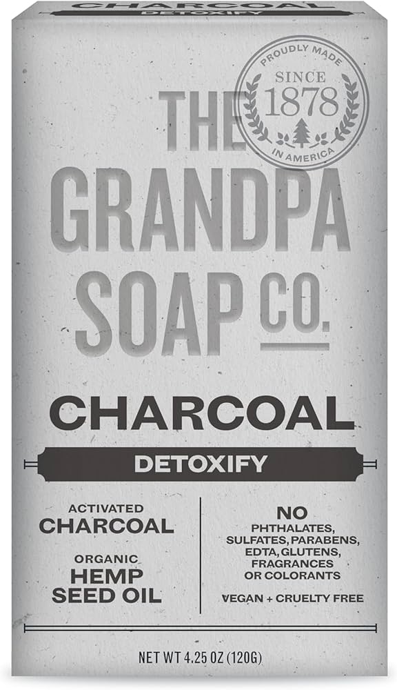 The Grandpa Soap Co. - Charcoal Soap Travel Size, 1 ct (Cleansing and Detoxifying)