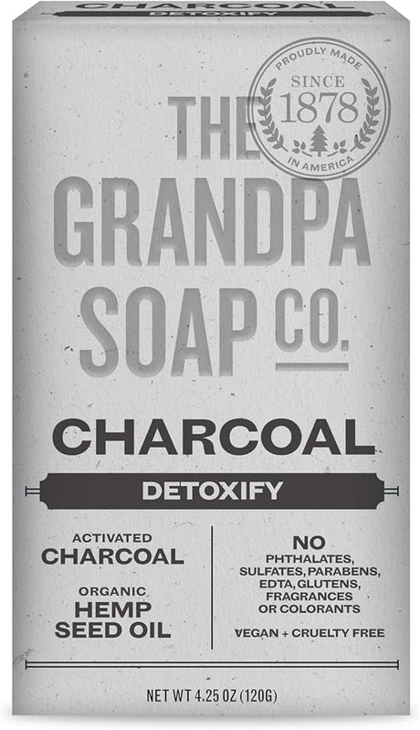 The Grandpa Soap Co. - Charcoal Soap Travel Size, 1 ct (Cleansing and Detoxifying)