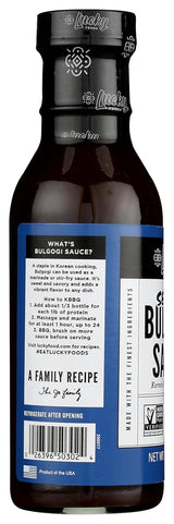 Seoul Vegan Bulgogi Sauce, Korean BBQ, Gluten-Free, Soy-Free, Case of 6 (15 oz)