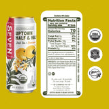 Seven Teas Organic Half & Half Lemon Tea, Case of 12, 16 Fl Oz Cans