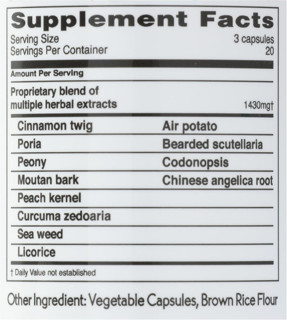 Balanceuticals Ovary & Uterus Clean, 60 Capsules, 500 mg