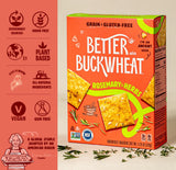 Better With Buckwheat - Rosemary Herb Crackers, 4.25 oz (Pack of 6) - Gluten-Free Snacks