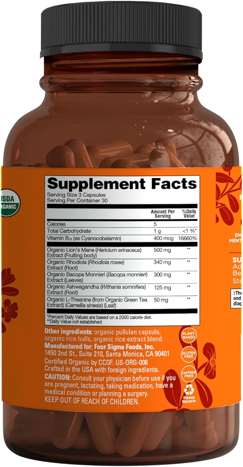 Supplement bottle with label showing 'Supplement Facts' on a white background