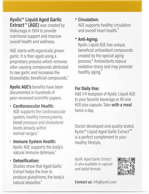 Kyolic Liquid Aged Garlic Extract - Supports Immune System - 2 Oz