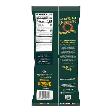 Unique Pretzel Rings, Sourdough Craft Beer Flavor, 12-Pack (11 oz)