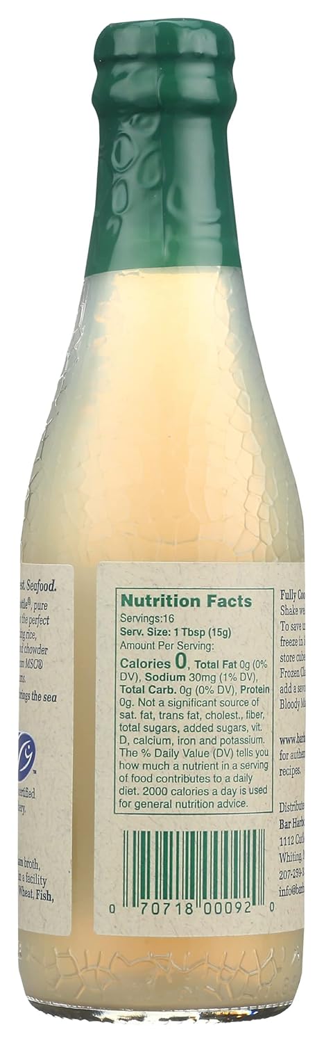 Bar Harbor Select Clam Juice, 8 fl oz, 12-Pack