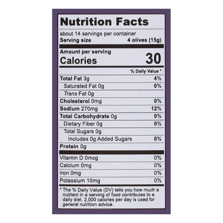 Divina Smoked Kalamata Olives, 7.8 oz (Case of 6)