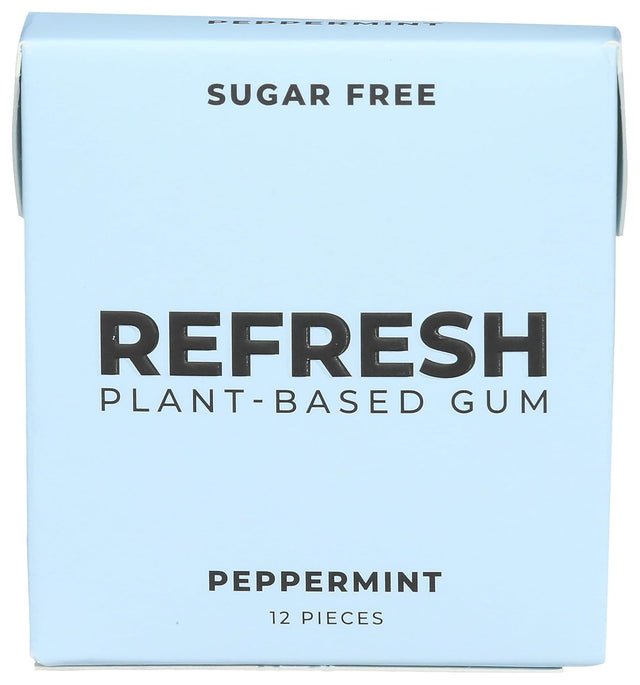 Refresh Gum - Peppermint Gum, 12 ct (Pack of 12) - Sugar-Free Chewing Gum