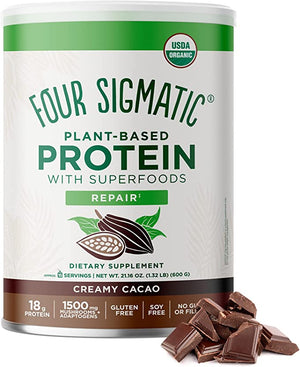 Four Sigmatic Cacao Protein Powder - Plant Based - 21.16 Oz - Cozy Farm 
