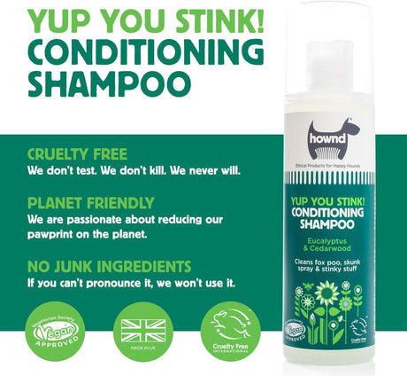 Hownd Yup You Stink - Conditioning Shampoo for Dogs, Eucalyptus & Cedarwood, 8.5 oz, Case of 6