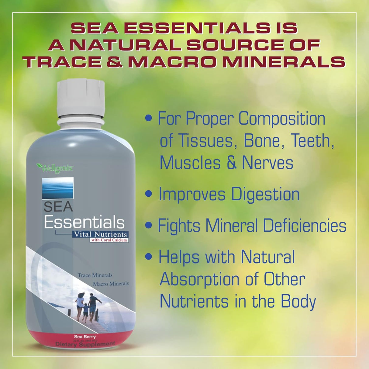 Heaven-Sent Essentials Vital Nutrients with Coral Calcium, 32 Fl. Oz.