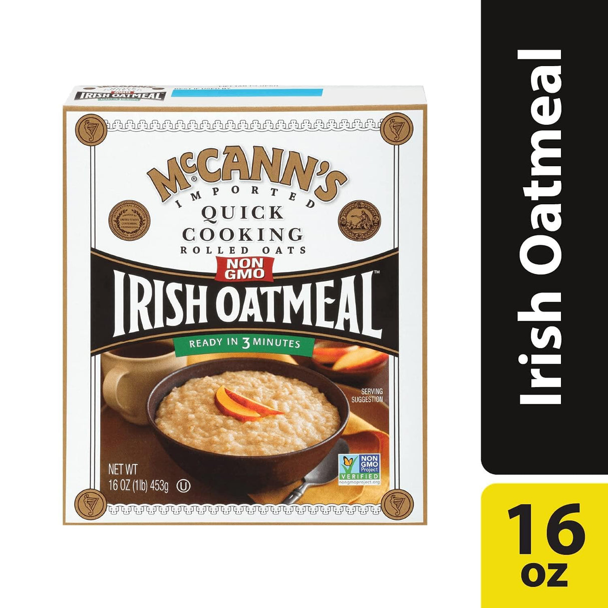 McCann's Quick Cooking Rolled Oats, 16 Oz. (Pack of 12) 