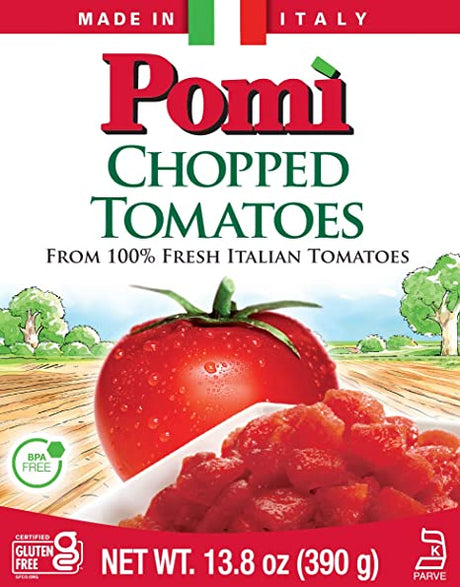 Pomi Chopped Tomatoes, 13.8 Oz (Pack of 12) - Cozy Farm 