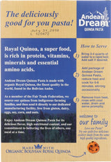 Andean Dream Gluten-Free Organic Quinoa Macaroni Pasta, 8 oz, Pack of 12