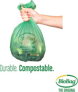Biobag Food Scraps Compostable Bags, 3 Gallon, 25 Count, Case of 12