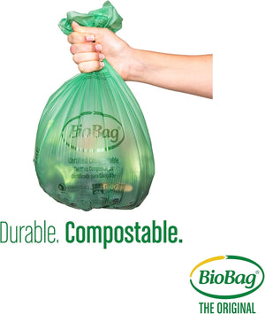 Biobag Food Scraps Compostable Bags, 3 Gallon, 25 Count, Case of 12