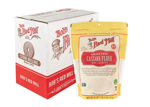 Bob's Red Mill cassava flour packaging on a white background