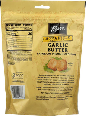 Reese Garlic Butter Croutons, 5oz, Pack of 12