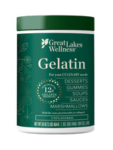 Great Lakes Wellness Gelatin container on a white background