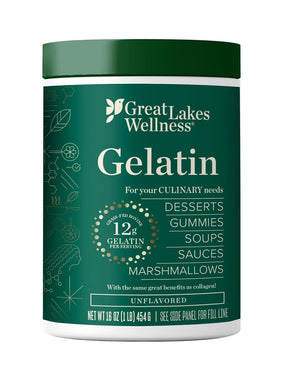 Great Lakes Wellness Gelatin container on a white background