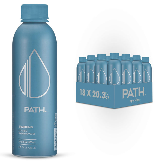 Pathwater - Sparkling Purified Water, 20.3 fl oz (Pack of 12) - Premium Hydration Solution
