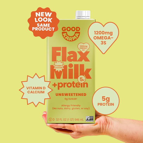Good Karma Flax Milk Protein, Vanilla Unsweetened, 32 fl. oz., 6 pk.