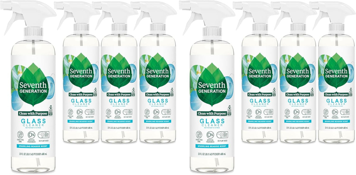 Seventh Generation Glass Cleaner, Pack of 8, 23 Fl. Oz. Bottles