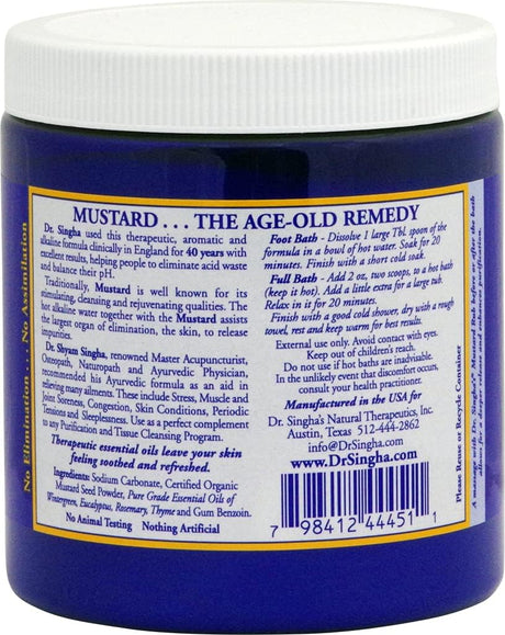 Dr. Singha's Premium Mustard Bath, 16 oz