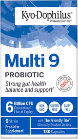 Kyolic Kyo-Dophilus 9 Probiotic Supplement, 9 Billion CFU, Digestive & Immune Support, 90 Capsules