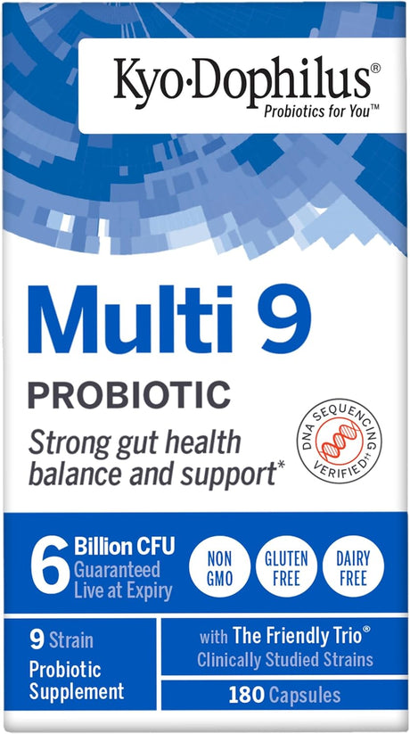 Kyolic Kyo-Dophilus 9 Probiotic Supplement, 9 Billion CFU, Digestive & Immune Support, 90 Capsules
