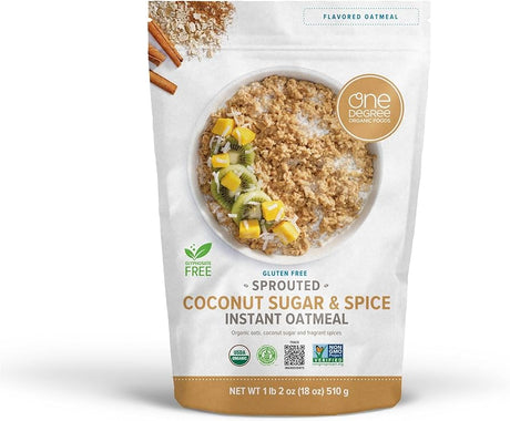 One Degree Organic Foods - Sprouted Coconut Sugar, 18 oz (Pack of 6) - Gluten-Free & Kosher