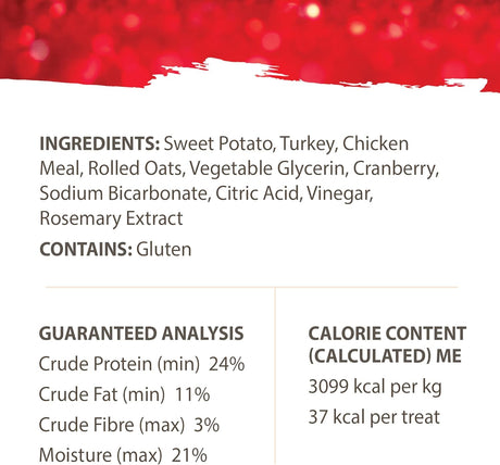 Caledon Farms Turkey Dog Cookies, 8 Oz, Pack of 4