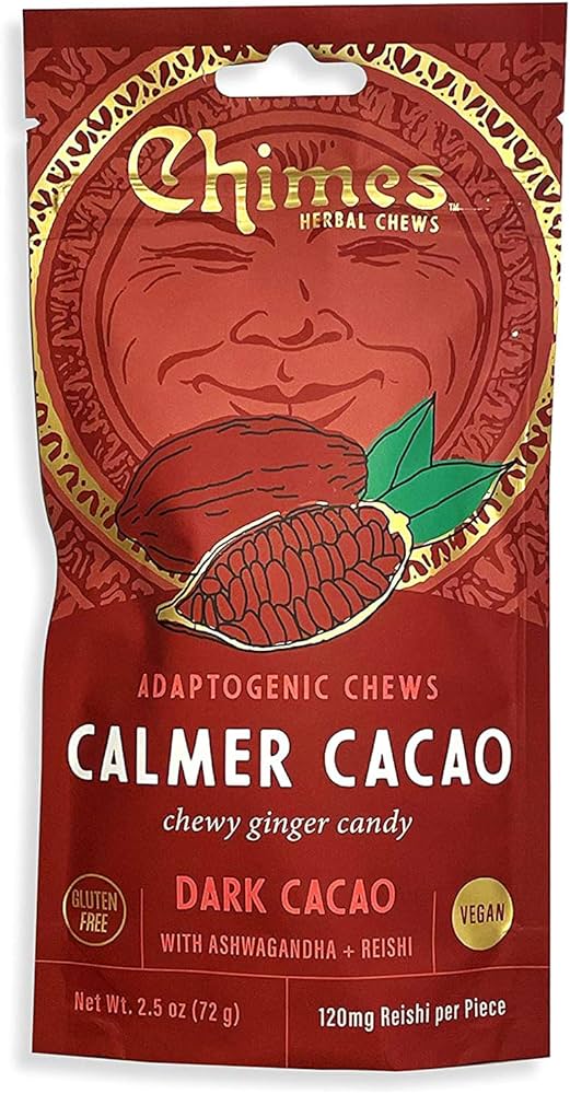 Chimes - Cacao Ginger Chews, 2.5 oz (Pack of 6) - Gluten-Free Treat