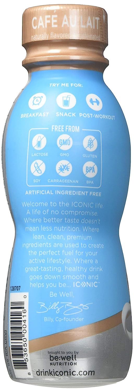 Iconic Cafe Au Lait Protein Drink 11.5oz : Drinks fast delivery by