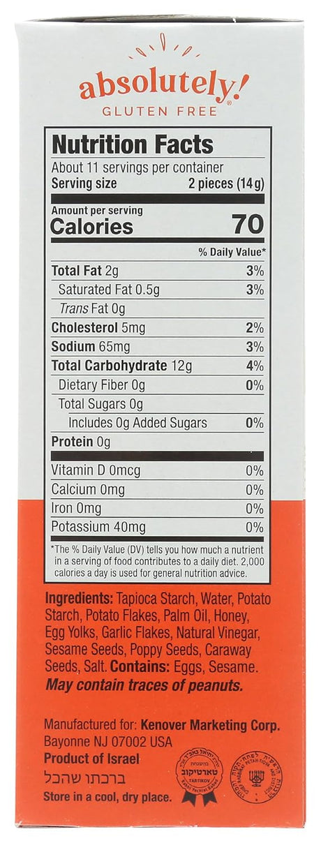 Absolutely Gluten-Free Everything Flatbread (12-Pack) - 5.29 Oz. Each
