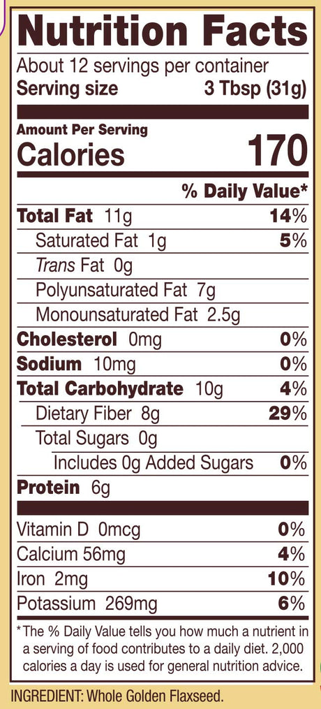 Bob's Red Mill Golden Flaxseeds, Gluten Free, Case of 4, 13 oz Each