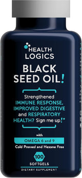 Health Logics Aceite de semilla de comino negro - 100 cápsulas blandas