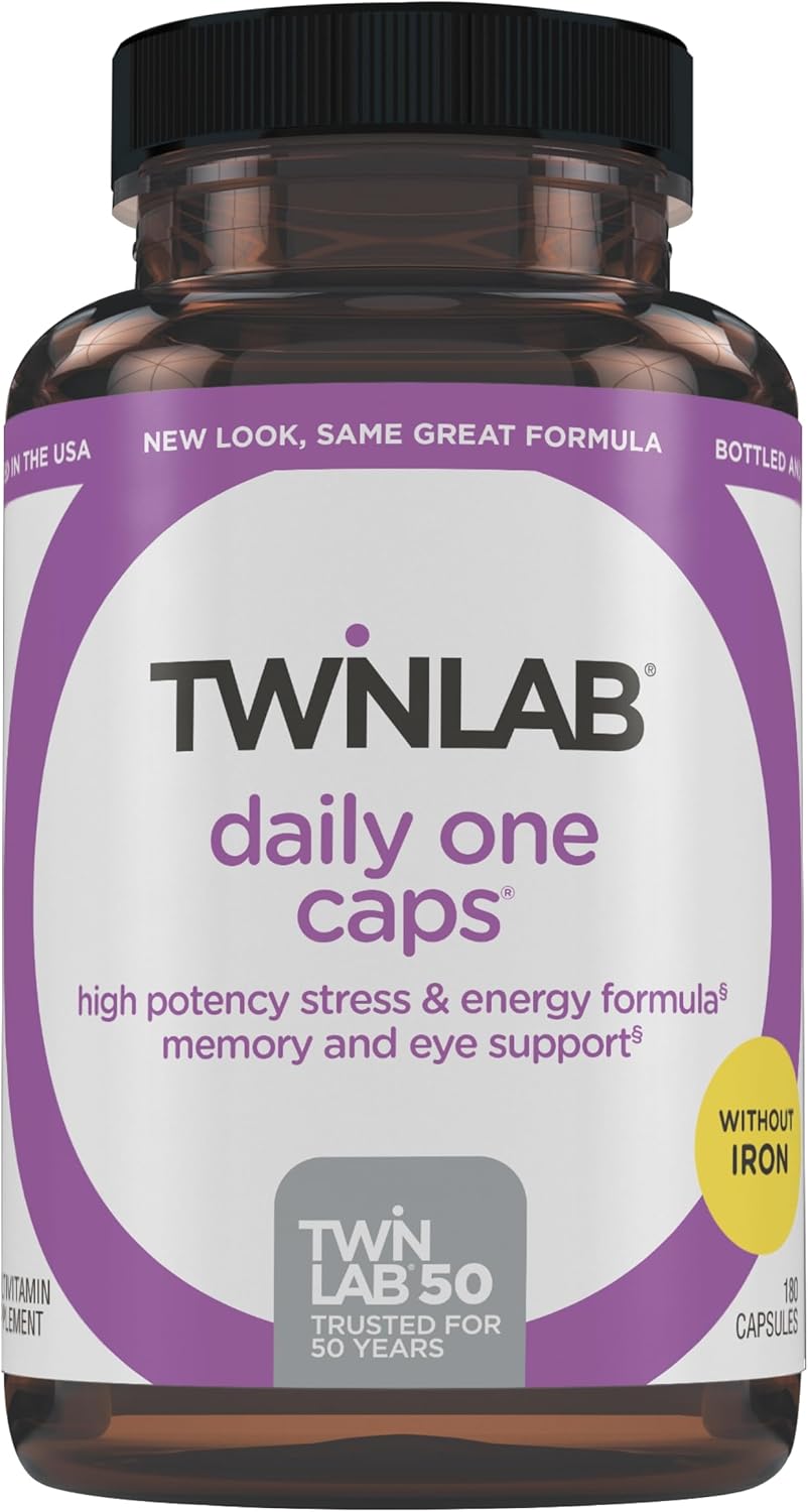 TwinLab daily one caps supplement bottle on a white background