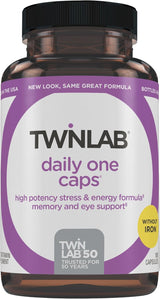 TwinLab daily one caps supplement bottle on a white background