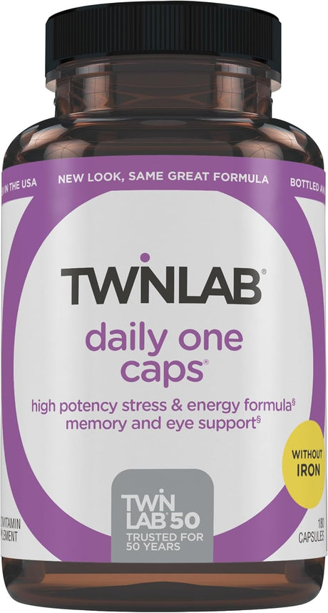 TwinLab daily one caps supplement bottle on a white background