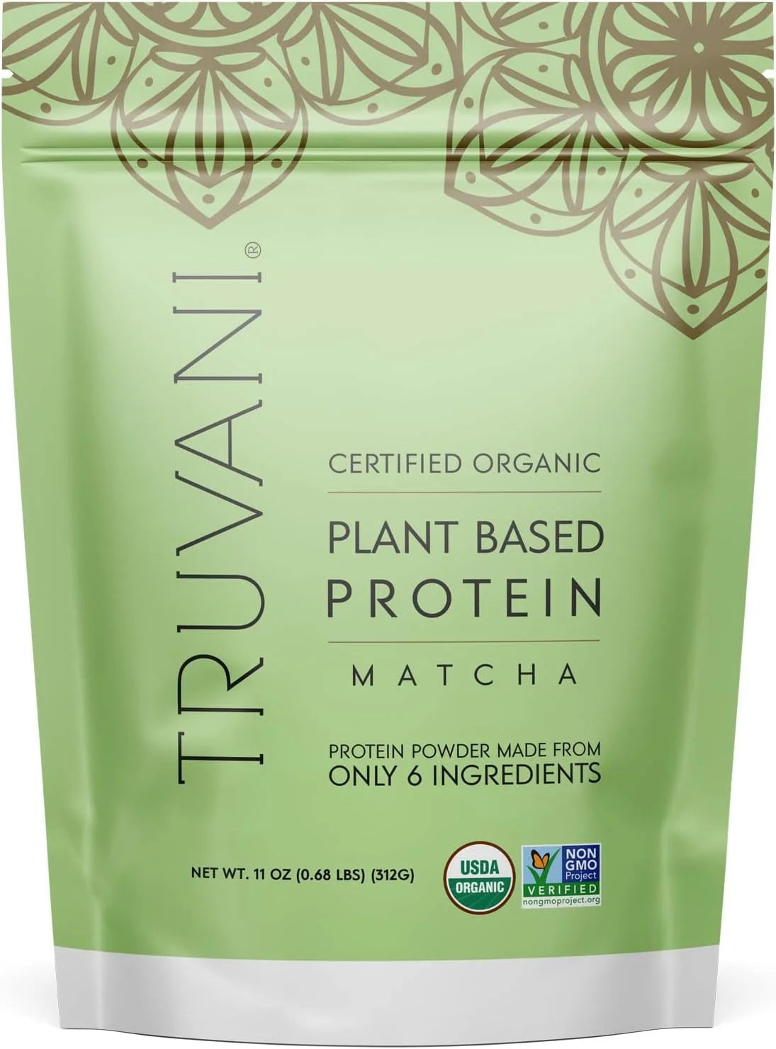 Truvani - Organic Matcha Protein Powder, 11 oz - Plant Based Protein