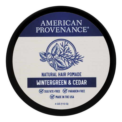 American Provenance Hair Pomade Wintergreen & Cedar  - 4 Oz - Cozy Farm 