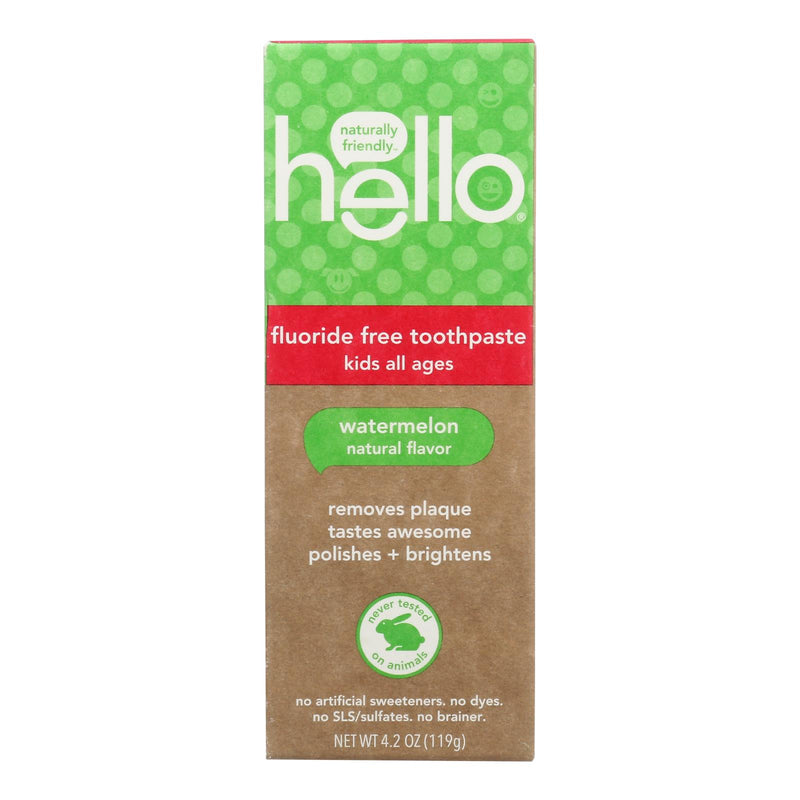 Hello Products LLC Toothpaste Natural Watermelon Flavor Free, 6-Pack 4.2oz - Cozy Farm 